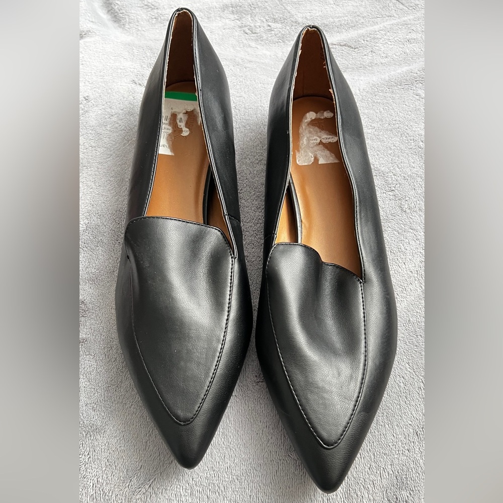 Nordstrom Rack NEW Black Faux Leather Loafers SIZE 9